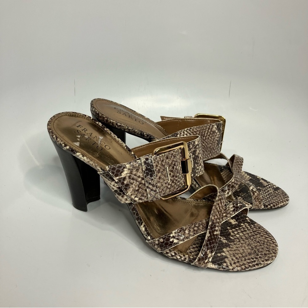 Franco‎ Sarto snake Skin print leather sandals size 9
